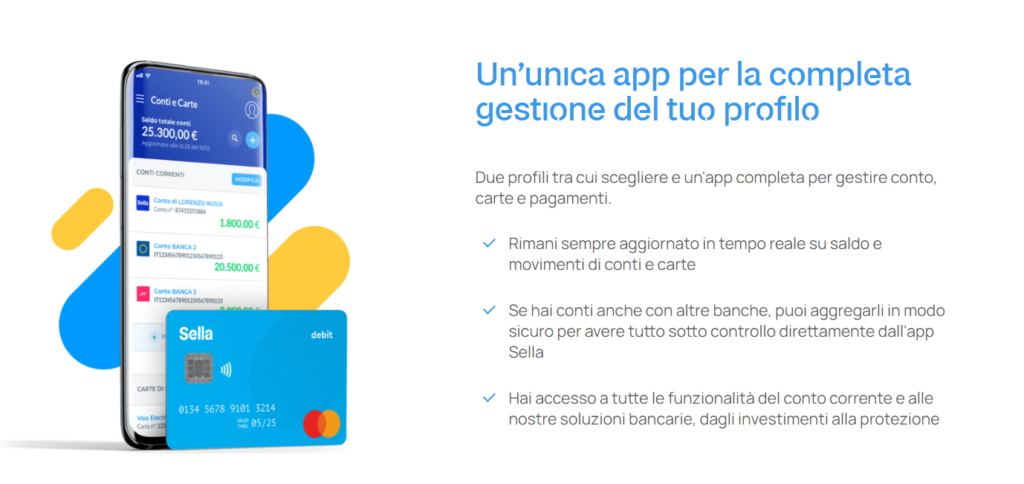 conto sella caratteristiche