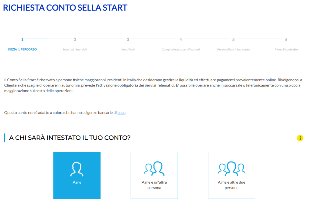 conto sella come attivare