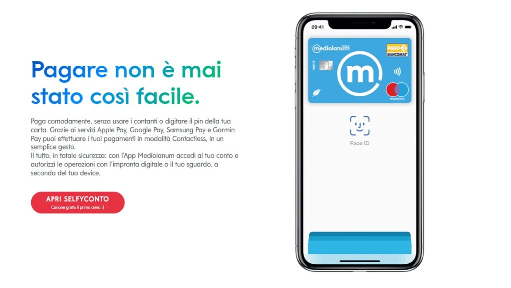 selfyconto mediolanum costi