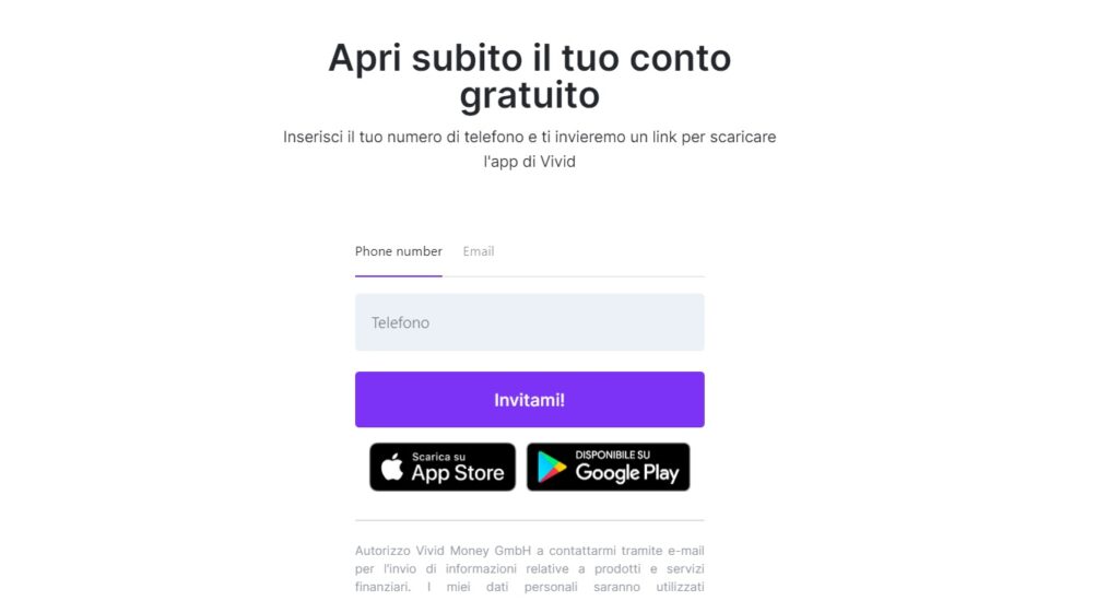 vivid money apri conto gratuito