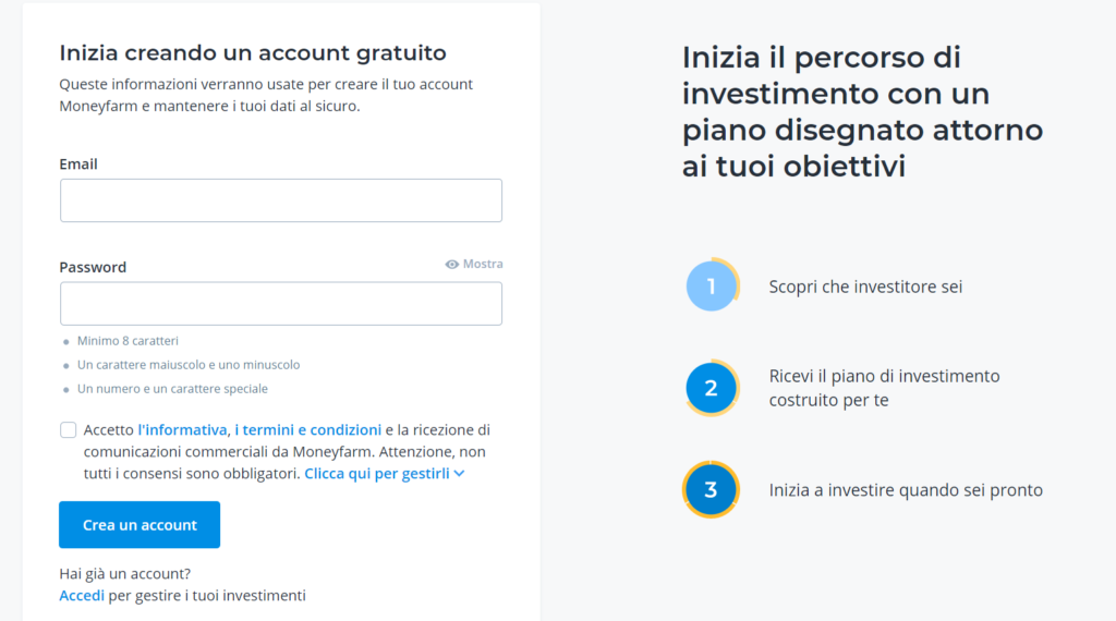 moneyfarm account gratuito