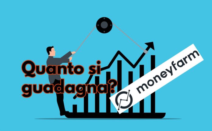 grafico rendimenti e logo Moneyfarm