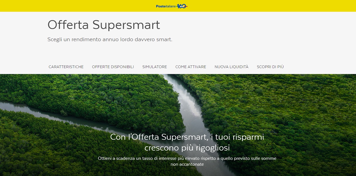 Attiva l'offerta Supersmart Premium di Poste Italiane e ottieni un tasso del  3% annuo lordo sulla nuova liquidità