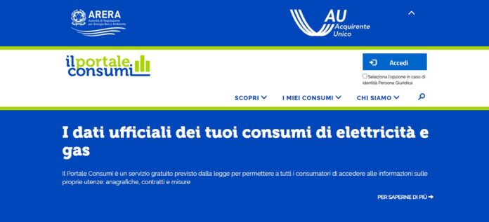 bollette luce e gas portale consumi