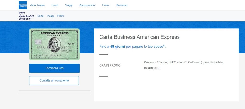 carta verde american express business