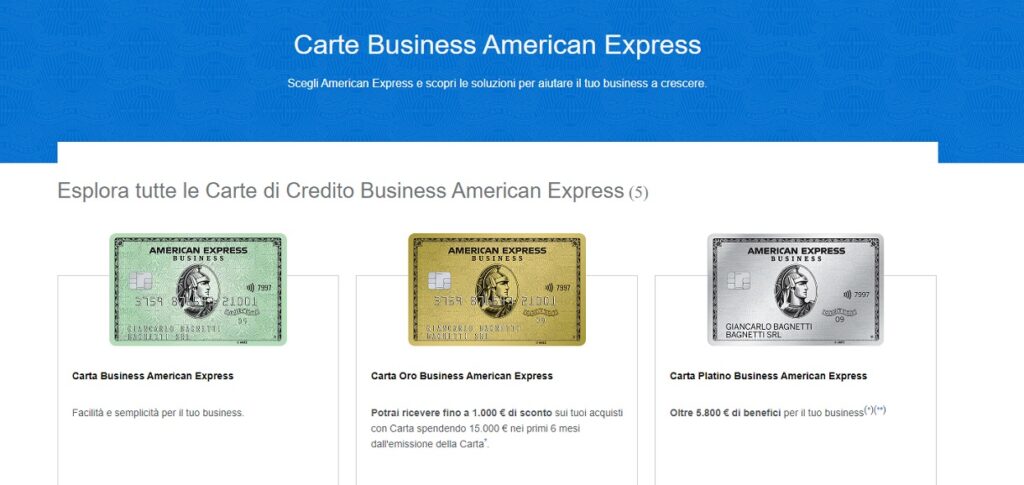 carte Business American Express