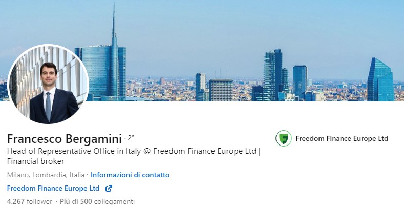 profilo di Francesco Bergamini su Linkedin