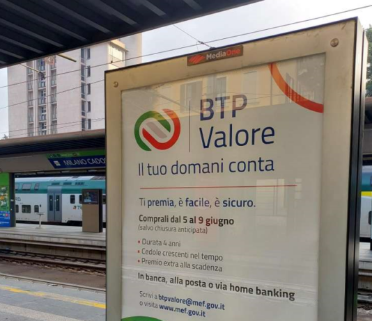 cartello pubblicitario BTP Valore