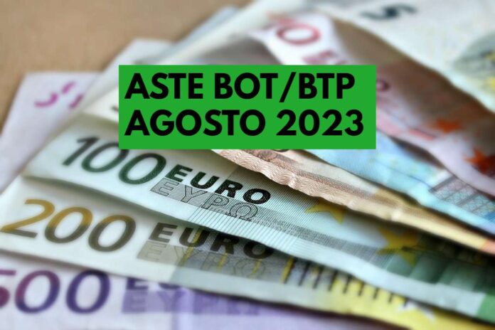 aste BOT BTP agosto 2023 banconote di vario taglio