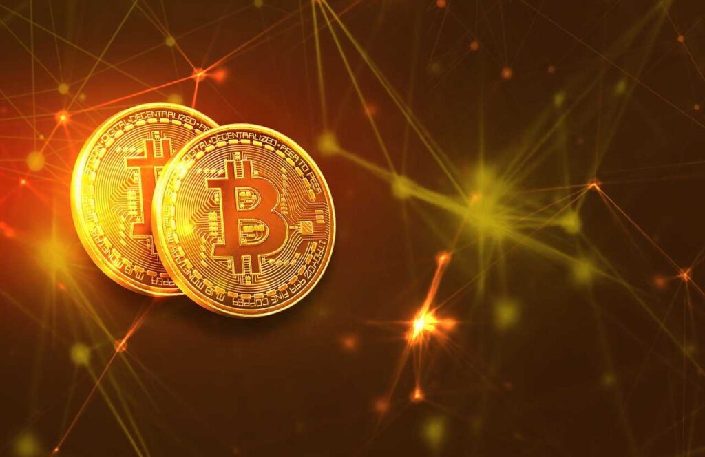 due monete di Bitcoin