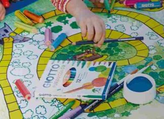 pastelli Fila Giotto e mani