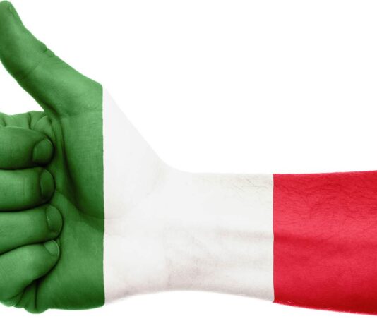 pollice in su tricolore