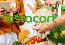 attività di Instacart con freccia al rialzo