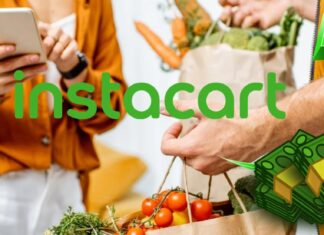 attività di Instacart con freccia al rialzo