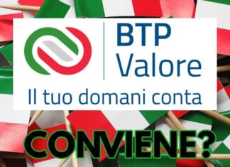 bandiere Italia e locandina su BTP Valore