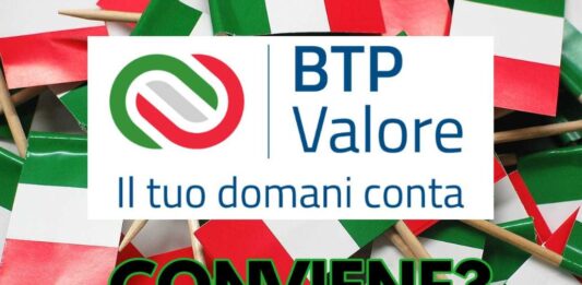 bandiere Italia e locandina su BTP Valore