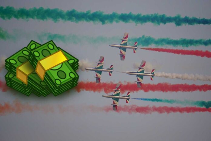nuovo BTP Valore frecce tricolori e soldi