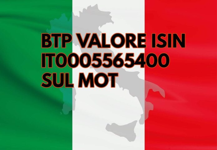 Btp Valore sul MOT bandiera italiana con al centro Italia fisica