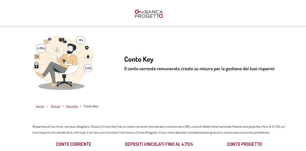 Conto Key Banca Progetto