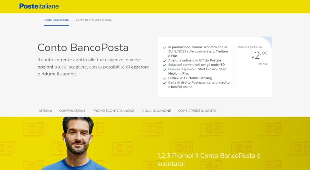 conto bancoposta start e start giovani