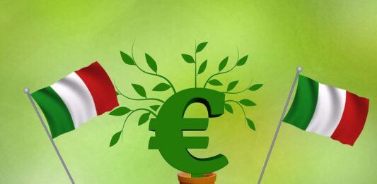 soldi che rendono e bandiere Italia