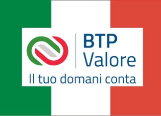 bandiera Italia con logo BTP Valore