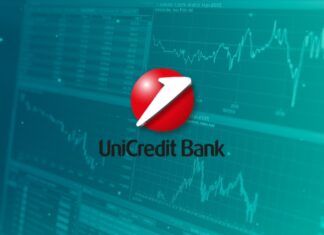 chart trading e logo di Unicredit