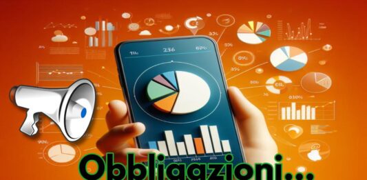 cellulare con grafici a torta e megafono
