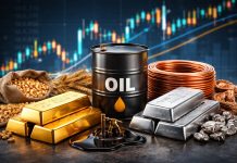 Migliori ETF materie prime 2026: quali sono i primi 5 della classe? grafico a candele e materie prime