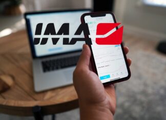 mobile trading e logo di IMA