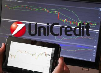 strumenti di trading e logo Unicredit