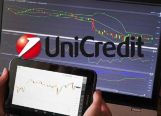 strumenti di trading e logo Unicredit