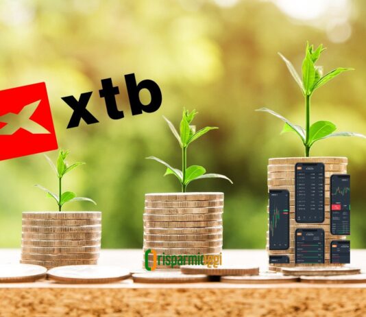 soldi che fruttano e logo di XTB