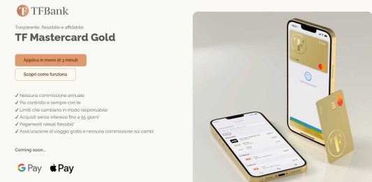 tf bank mastercard gold recensione carta di credito gratis