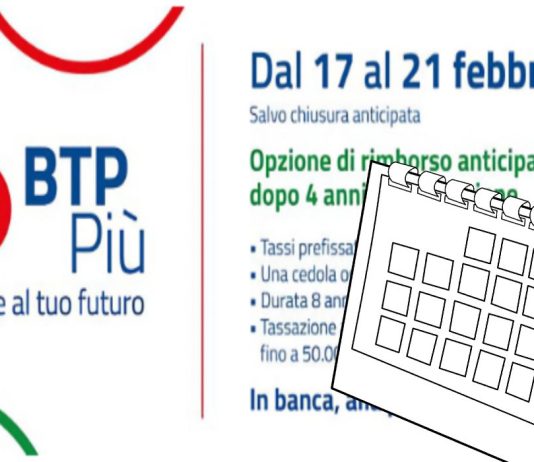 BTP Più da 17 al 21 febbraio