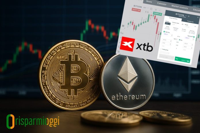 Bitcoin, Ethereum e chart xStation 5 di XTB