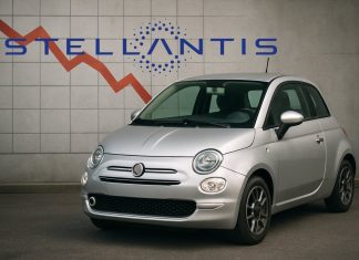 auto Fiat e grafico al ribasso