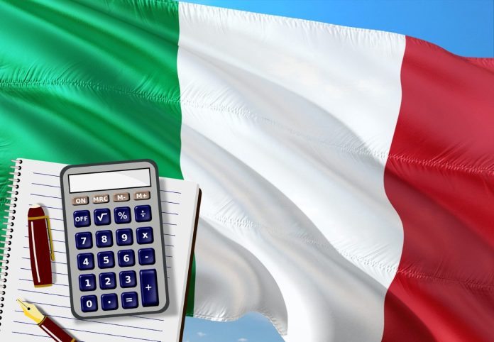 cedola BTP Valore giugno 2027 bandiera Italia e calcolatrice