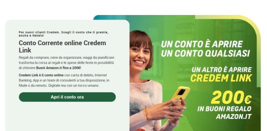 come aprire conto credem link promo natale 2025