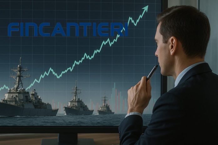 etf fincantieri navi militari e il logo di Fincantieri