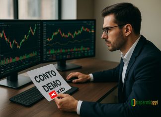 trader che usa il conto demo XTB
