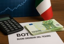 Asta BOT annuali del 10 ottobre 2025: cosa fare e dettagli foglio con scritto BOT, calcolatrice e banconote