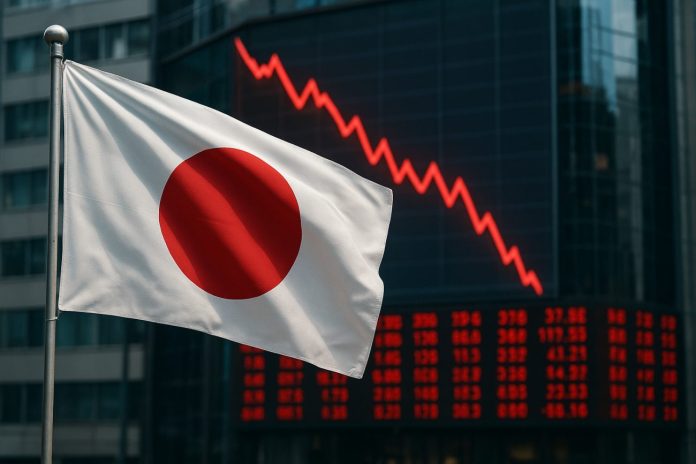 bandiera Giappone e crollo mercati