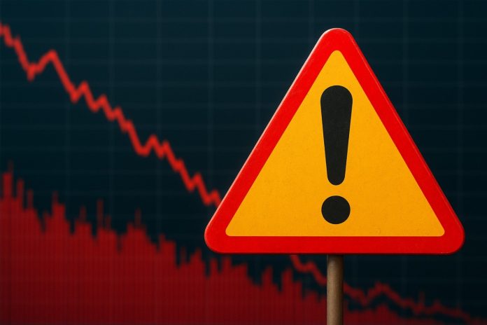 crollo delle borse sell-off sui mercati e segnale di pericolo