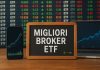 Migliori broker per investire in ETF: i TOP 6 del 2026 grafici di borsa e lavagna con scritto "migliori broker ETF"