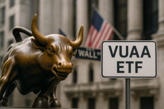 toro di Wall Street e cartello VUAA