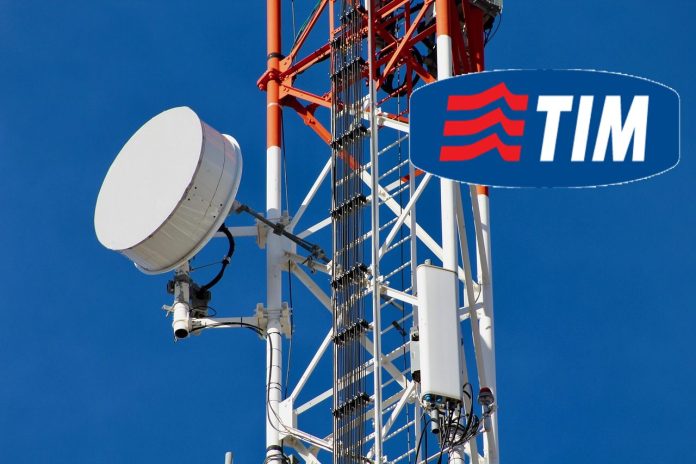 azioni tim antenna Tlc e logo di TIM