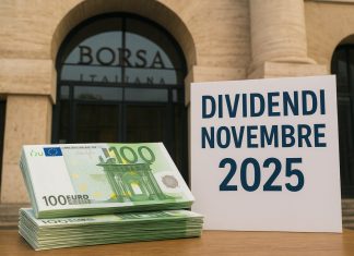 ingresso della borsa di Milano e mazzo di soldi