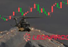 Azioni Leonardo: ottovolante dopo la trimestrale. Perchè? elicottero con logo Leonardo