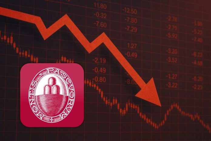 grafico di borsa in ribasso